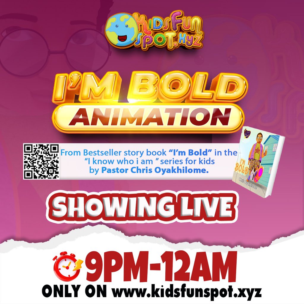 Kidsfunspot's tweet photo. WE ARE STILL LIVE‼️🥰🚨 

The “I’m Bold” video is showing right now on kidsfunspot website.

Hurry ‼️

Click here 👉  https://t.co/KWhgQ6N1oQ  to start watching.

Remember to drop a 5 ⭐️ rating and don't forget to comment💃💃🎊🎊🎊

#kiddiesloveoworld
#kidsfunspot https://t.co/HAEtENAdOw