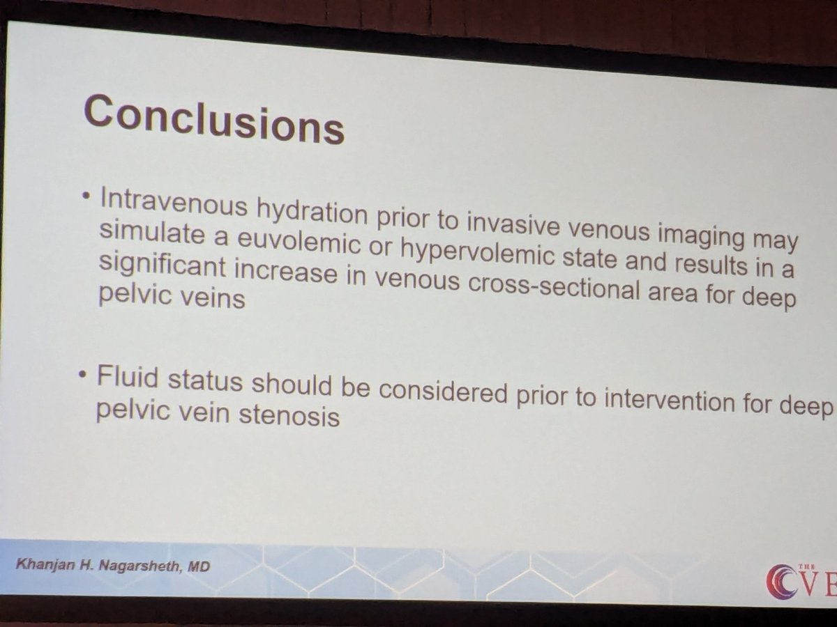 Venous News (@venousnews) on Twitter photo #TheVEINS24: A study assessing the effects of intravascular volume expansion on deep pelvic vein size finds fluid challenge results in significant change to cross-sectional area. <a href="/TheVEINSatVIVA/">The VEINS Meeting</a>, <a href="/VIVAPhysicians/">The VIVA Foundation</a>. Delivered by Khanajan Nagarsheth #TheVEINS24: A study assessing the effects of intravascular volume expansion on deep pelvic vein size finds fluid challenge results in significant change to cross-sectional area. <a href="/TheVEINSatVIVA/">The VEINS Meeting</a>, <a href="/VIVAPhysicians/">The VIVA Foundation</a>. Delivered by Khanajan Nagarsheth