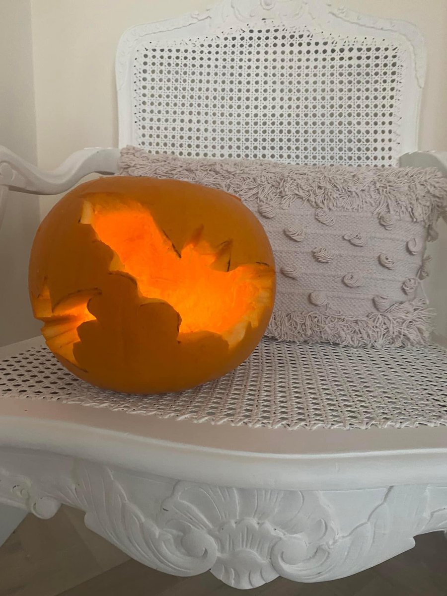 Louis (1JB) and his family created this spookey pumpkin! 🎃🦇