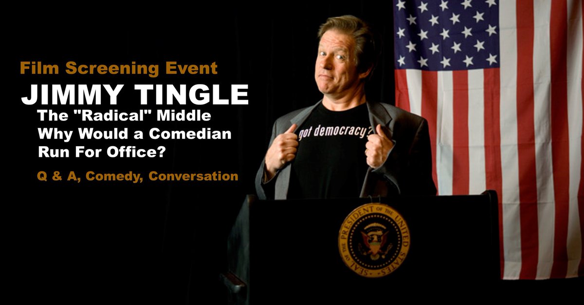 Jimmy Tingle (@jimmytingle) on Twitter photo Pre Election Day Special! Free film screening tonight 11/3/ @ 8:15 <a href="/TheComedyStudio/">The Comedy Studio</a>, Harvard Sq., details on my website jimmytingle.com #jimmytingle #funny #comedy #standup #Cambridge #jokes
#Screening #Movie #WhyWouldAComedianRunForOffice #TheRadicalMiddle Pre Election Day Special! Free film screening tonight 11/3/ @ 8:15 <a href="/TheComedyStudio/">The Comedy Studio</a>, Harvard Sq., details on my website jimmytingle.com #jimmytingle #funny #comedy #standup #Cambridge #jokes
#Screening #Movie #WhyWouldAComedianRunForOffice #TheRadicalMiddle