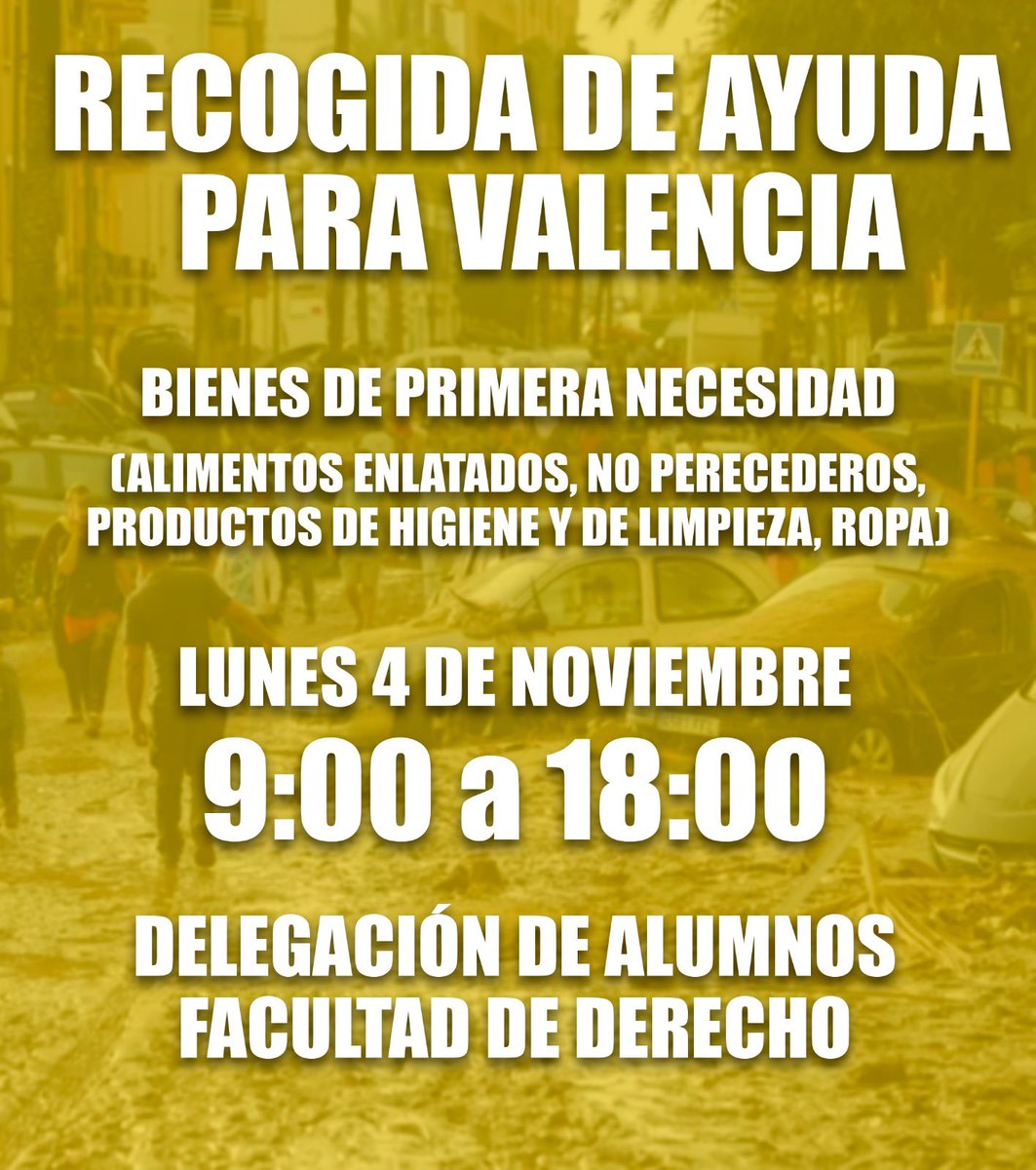 En <a href="/unizar/">Universidad Zaragoza</a> vamos a ayudar a nuestras/os vecinas/os de la Comunidad Autónoma de Valencia.

Recogida de materiales sanitarios y recogida de bienes de primera necesidad 

Colabora y ayuda 📣📣📣

❤️‍🩹❤️‍🩹❤️‍🩹