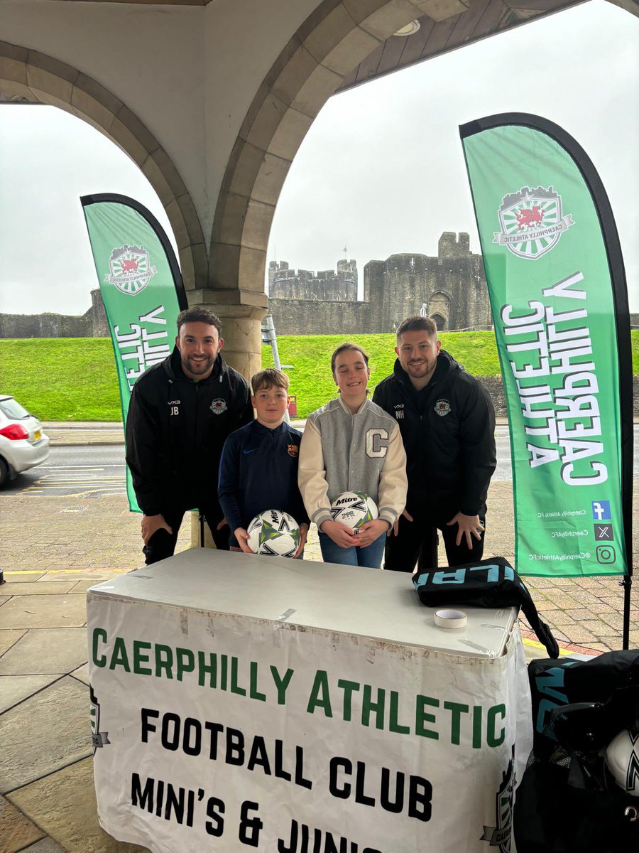 CaerphillyAFC's tweet photo. We hope everyone enjoys their new footballs!

What a back drop 😍 💚

@FAWales @FAW_OffThePitch @tomhicks21 @NoelMooney13 @CaerphillyCBC https://t.co/CSaadVQo2z