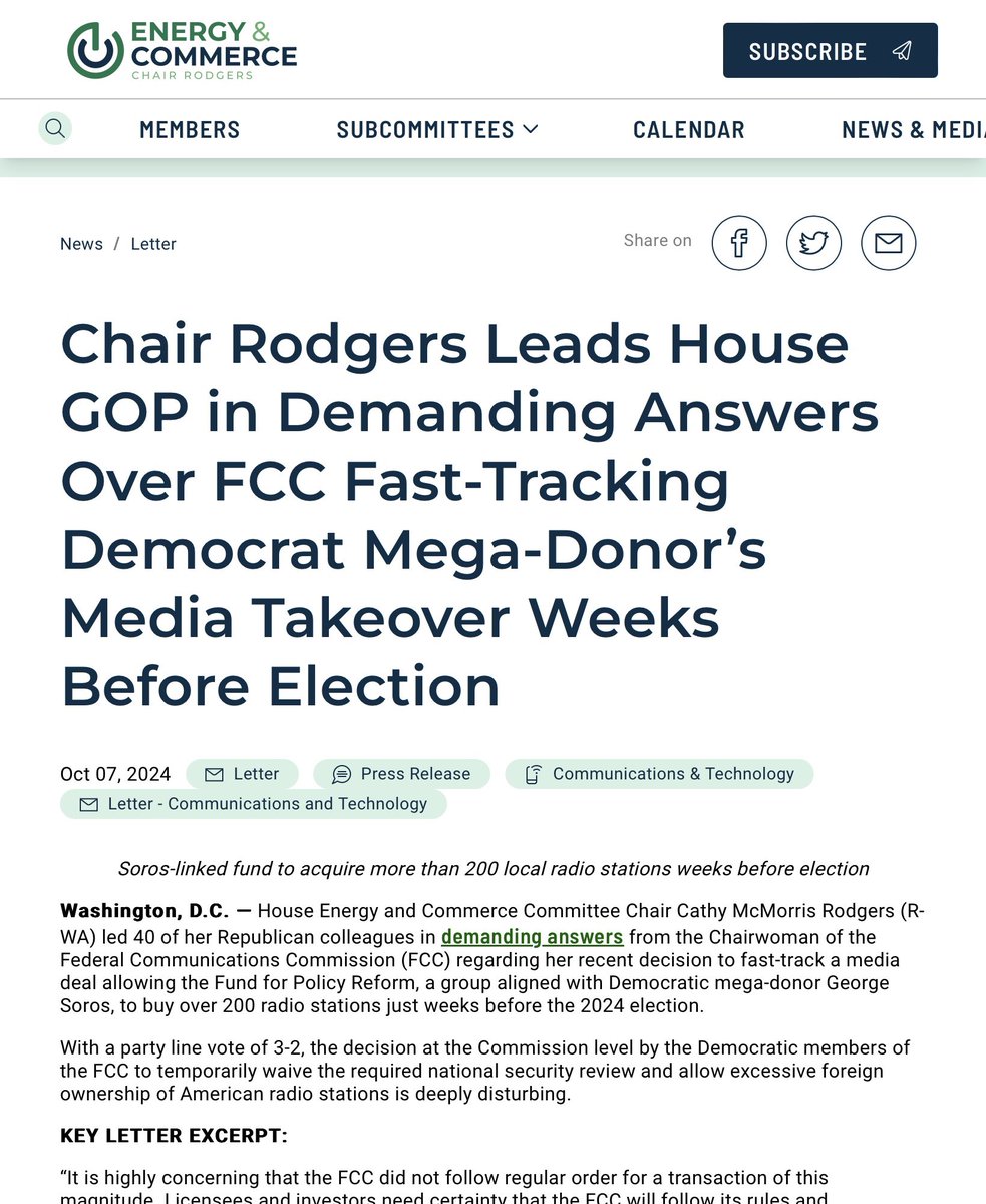 <a href="/JonathanTurley/">Jonathan Turley</a> Never trust the FCC, they just approved George Soros to buy 200 radio stations right before the election!