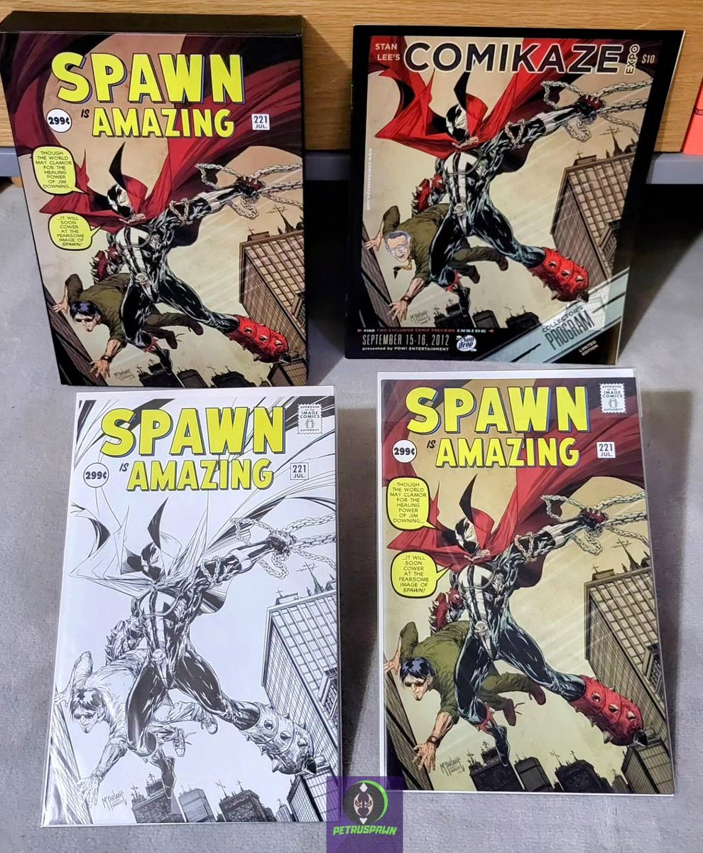 Showcasing the Amazing Fantasy #15 Spider-Man Homage for the Spawn Series. 
One of them is actually with Stan Lee!

#stanlee
#homagecover
#af15
#amazingfantasy15
#spiderman
#spidermanhomage
#spawn
#spawn221
