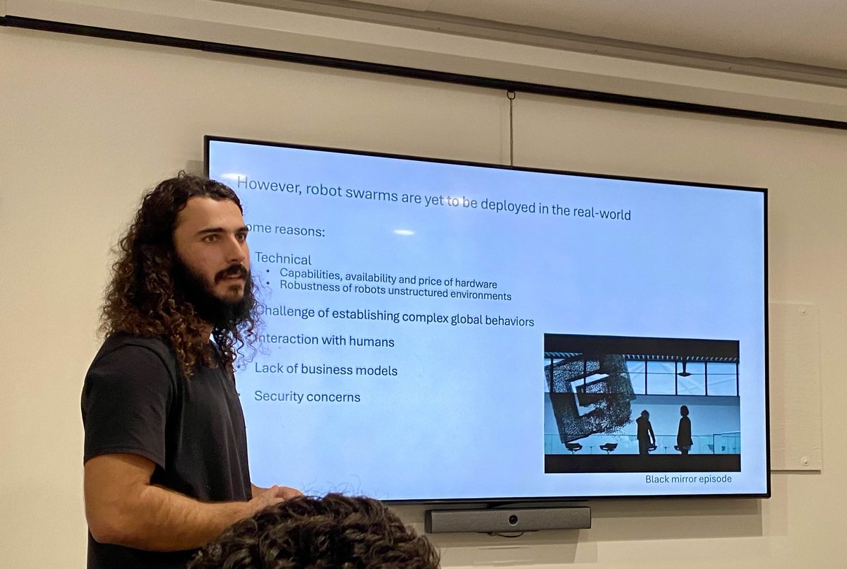 joefresna's tweet image. Last week, Alex Pacheco -who just joined our team @SwarmDynamics @CBehav- presented our latest research on #Blockchain -based #MultiRobot systems at #DARS2024 in NYC and later at @MIT_CSAIL in N.Lynch lab! 🇺🇸🤖
Well done, spreading the word!