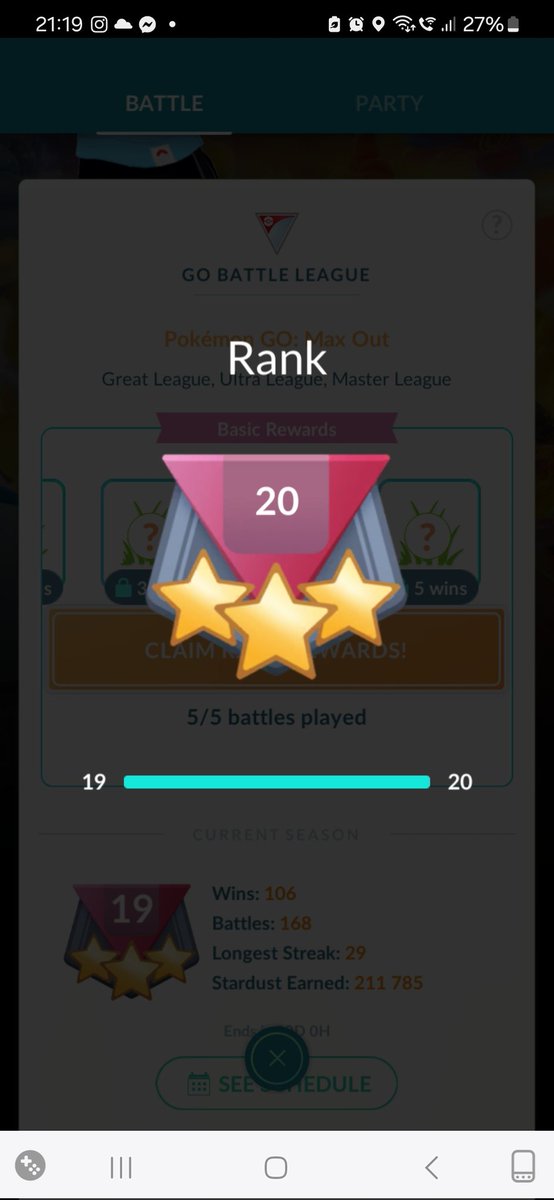 jenssen_lise's tweet photo. Ok....what's next? Where do I go from here? I really needed the dust. #pokemongo #PVP #rank20 https://t.co/8Dk8ZBNZlT