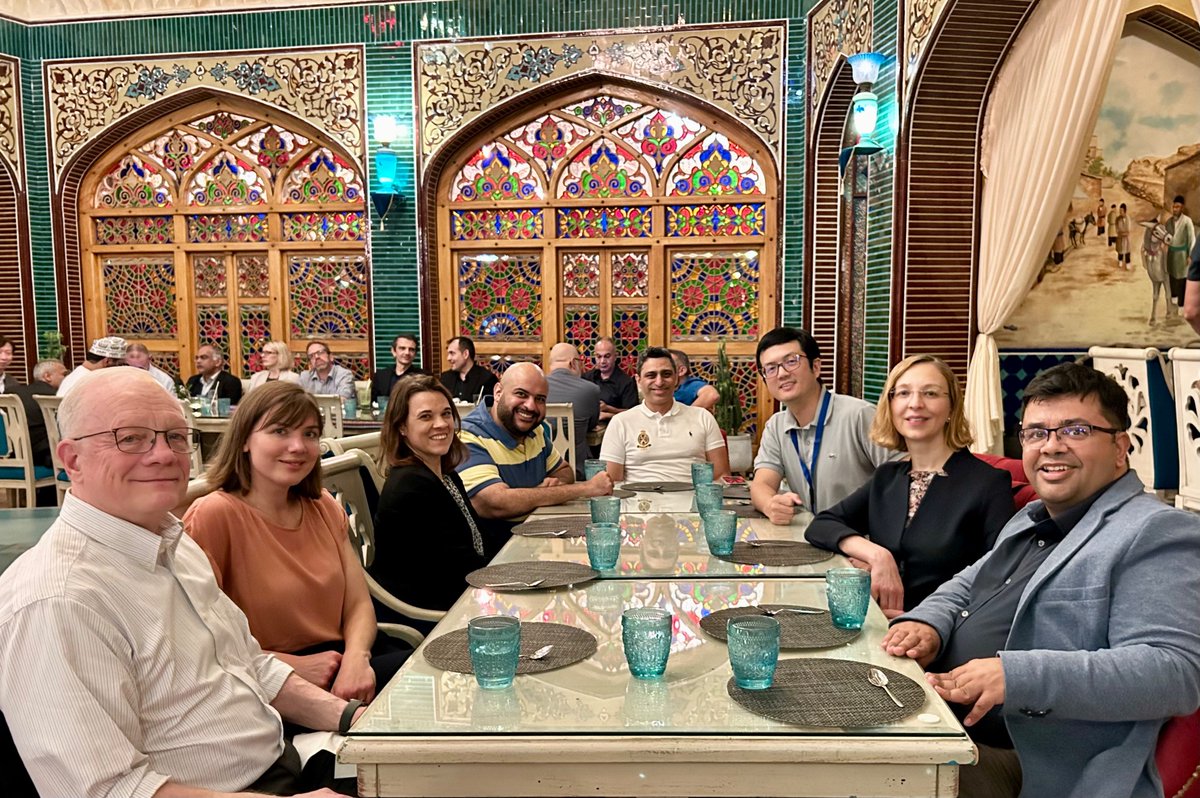 Svetlana Tsogoeva (@tsogoeva_group) on Twitter photo Wonderful dinner with amazing chemists! <a href="/RCrespoOtero/">Rachel Crespo-Otero</a> <a href="/LudmillaSteier/">Ludmilla Steier</a> <a href="/SarbajitBanerj1/">Sarbajit Banerjee</a> <a href="/MoAlHashimi/">Mohammed Al-Hashimi, PhD, FRSC</a> <a href="/DrSMAlSalem/">د. سلطان السالم</a> <a href="/TheFangGroup/">Lei Fang TAMU</a>
1st ACS & RSC joint conference "Synergy for Sustainability" #Doha #Qatar acsrsc.org Wonderful dinner with amazing chemists! <a href="/RCrespoOtero/">Rachel Crespo-Otero</a> <a href="/LudmillaSteier/">Ludmilla Steier</a> <a href="/SarbajitBanerj1/">Sarbajit Banerjee</a> <a href="/MoAlHashimi/">Mohammed Al-Hashimi, PhD, FRSC</a> <a href="/DrSMAlSalem/">د. سلطان السالم</a> <a href="/TheFangGroup/">Lei Fang TAMU</a>
1st ACS & RSC joint conference "Synergy for Sustainability" #Doha #Qatar acsrsc.org