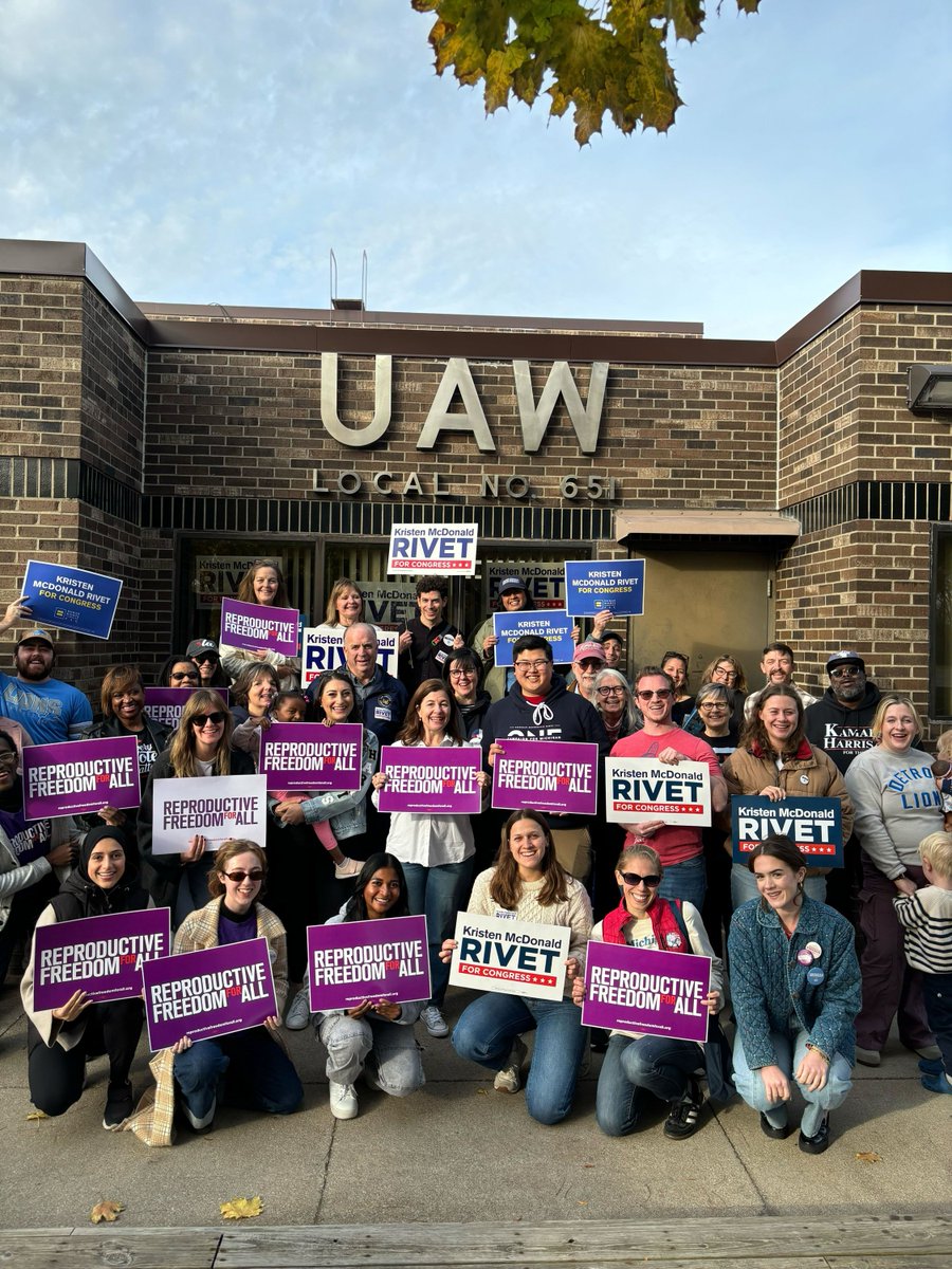 Reproductive Freedom for All Michigan (@reproforallmi) on Twitter photo With 2 days left to go until Election Day, we're making sure Michiganders are 100% prepared to head to the polls and elect reproductive freedom champions by knocking doors for <a href="/McdonaldRivet/">Kristen McDonald Rivet</a> with <a href="/SaraJacobsCA/">Sara Jacobs</a> and <a href="/dankildee/">Dan Kildee</a>! With 2 days left to go until Election Day, we're making sure Michiganders are 100% prepared to head to the polls and elect reproductive freedom champions by knocking doors for <a href="/McdonaldRivet/">Kristen McDonald Rivet</a> with <a href="/SaraJacobsCA/">Sara Jacobs</a> and <a href="/dankildee/">Dan Kildee</a>!