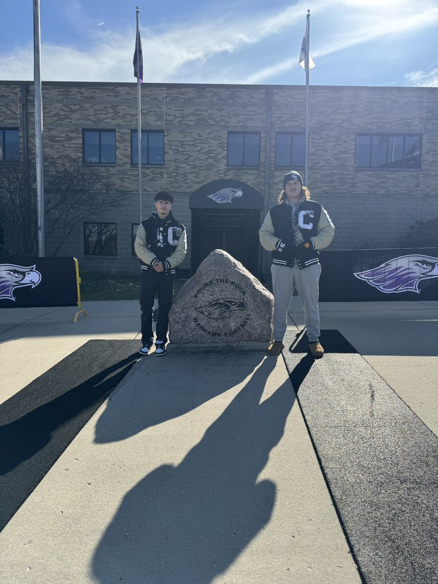 M_Swencki67's tweet photo. Had a great Visit at @UWWhitewater this Saturday, thank you @CoachTShields for the invite can’t wait to get back out #Poundtherock
@StCatsFootball https://t.co/T39msLmdR0