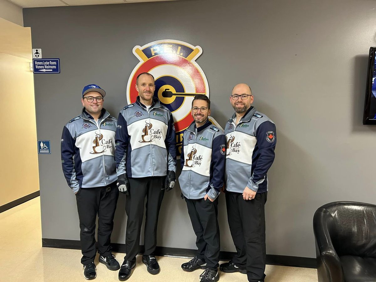 SydCurlingClub's tweet photo. Congratulations to Team Stone from the Sydney Curling Club for winning the Village Green Cashspiel at the @cornwallcurling Club in PEI! 🥌🏆🎉

📸: Travis Stone, Kurt Roach, Mark MacNamara &amp; Robin Nathanson https://t.co/uPW1pELoVO