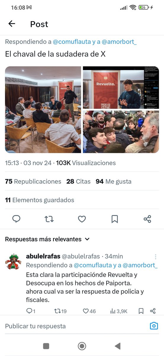Este del chandal  rojo es el del palazo a Pedro <a href="/sanchezcastejon/">Pedro Sánchez</a>  No es valenciano, ni voluntario ha ido desde Madrid con todxs sus compinches neonazis que llevaban preparado un atentado contra el presidente del gobierno.  Es Adrian Campos del grupo neonazi revuelta. Un mierda.