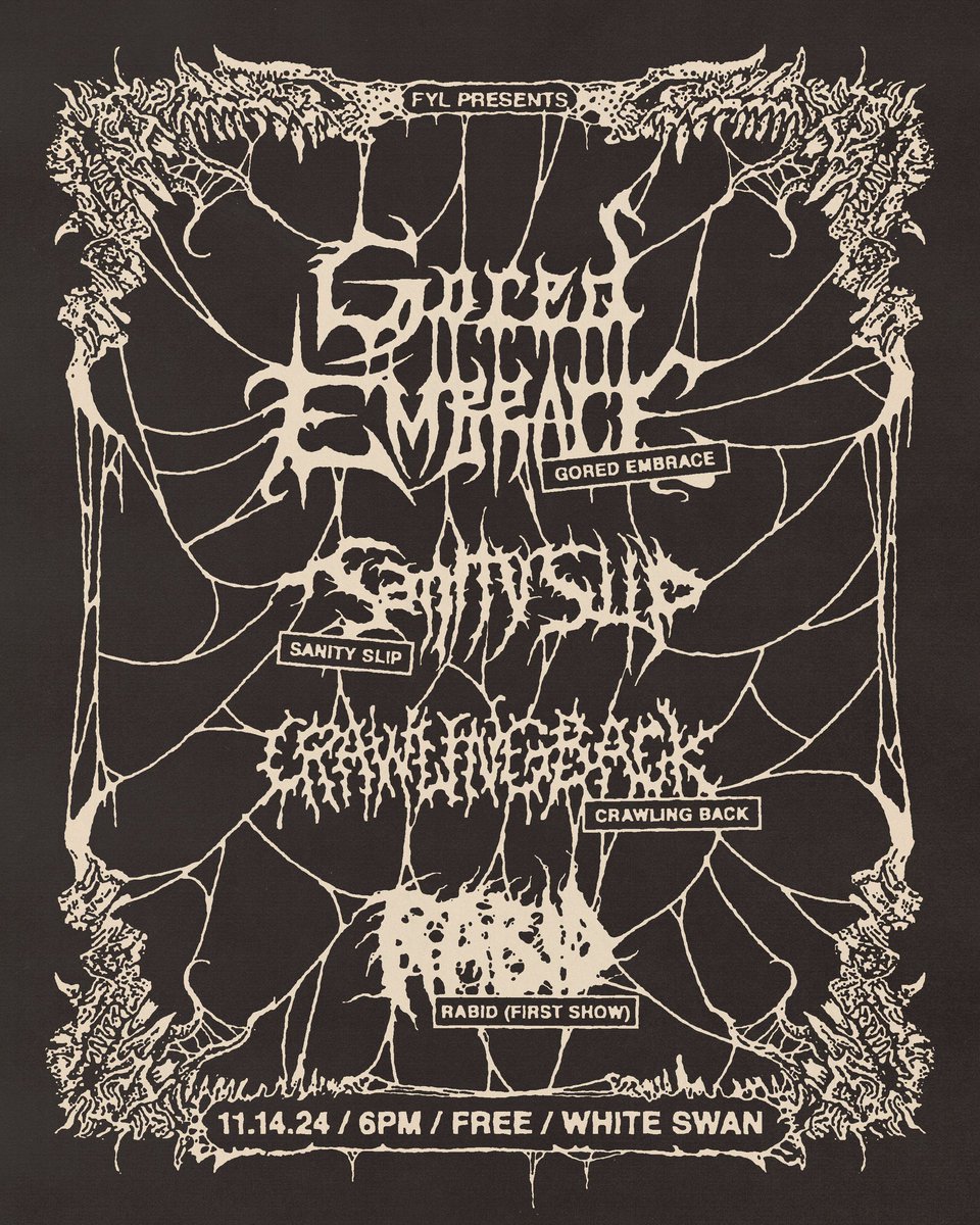 NEW BAND JUST DROPPED 
RABID
First show is FREE on 11/14