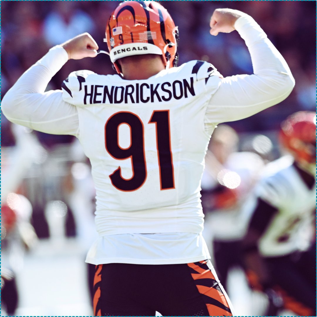 #Bengals DE Trey Hendrickson had 4 sacks today and now leads the NFL with 11 sacks on the season.