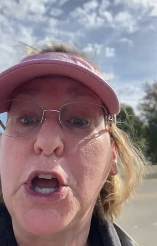 LauraAnnSTL's tweet image. This is not normal behavior. This woman harassed and assaulted my friends because she was triggered by their campaign signs and banners. I look forward to charges being pressed.