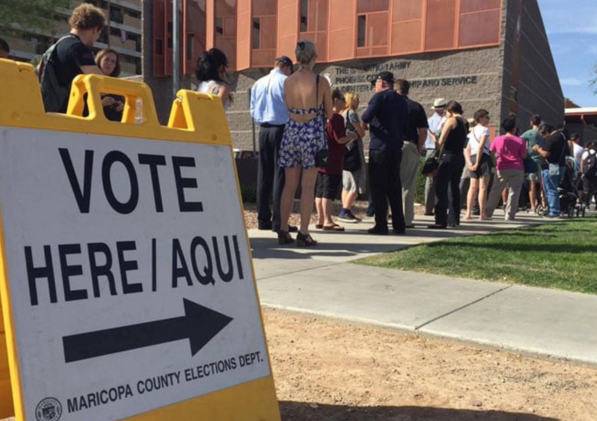 PopularLiberal's tweet photo. 🚨 BREAKING! NEW: A federal judge just REJECTED a right-wing attempt to purge 1.2 MILLION alleged "ineligible" voters from Arizona's rolls just DAYS before the election! Judge Steven P. Logan said they lacked standing—looks like Democracy won this round! https://t.co/WxNLcQH6W4