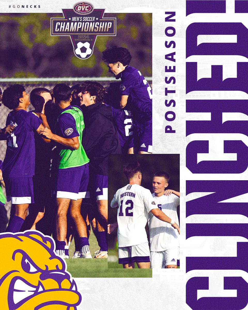 WIUMSOC's tweet photo. First year in the OVC ✅
Clinched OVC Tournament Berth ✅
#GoNecks | #OneGoal https://t.co/W4Uqtof3k4