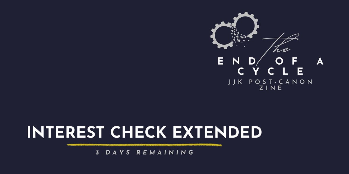 only three days remaining for our interest check! please let us know your thoughts on our zine by filling out this form! shares are appreciated as well <3 thank you all for the current interest!

forms.gle/xN7RxndeKK296w…