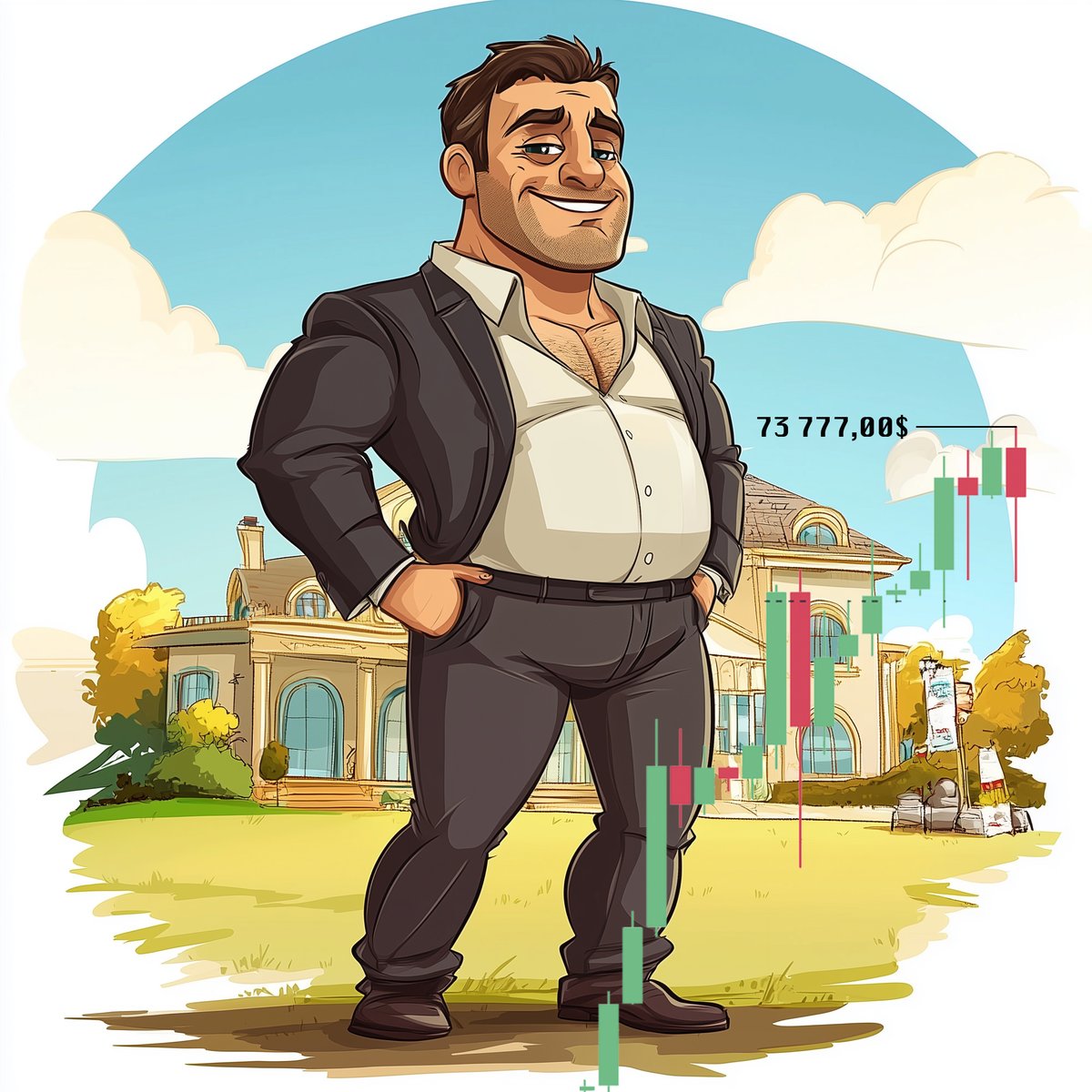 TiredHodler's tweet photo. Day 1:
March 2024. I'm Thomas – the owner of a large business. I have a big house, a sport car, a beautiful wife, and a beloved dog.
Today is the day I invested all of my money in crypto. Bitcoin is at $73,777 and we’re going to the moon!
#HODL https://t.co/69P9cmoE9m