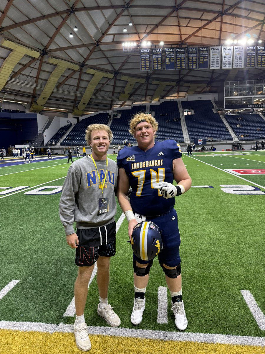 wagner_bode's tweet photo. After an amazing game day visit and great conversation with @JDiMinno, I am blessed to have received an offer from @NAU_Football! Thank you for acknowledging my potential to play at the next level! @CoachEndersRMHS @BMcdaniel28 @D_Hernandez40 @RedMtnFootball @JUSTCHILLY @BJMedia1 https://t.co/TuUw0EU2th