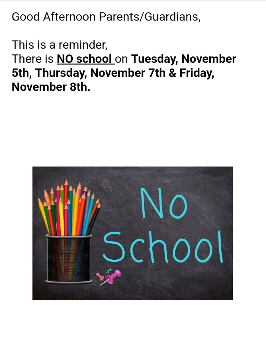 Attention Faber! Reminder about school this week!