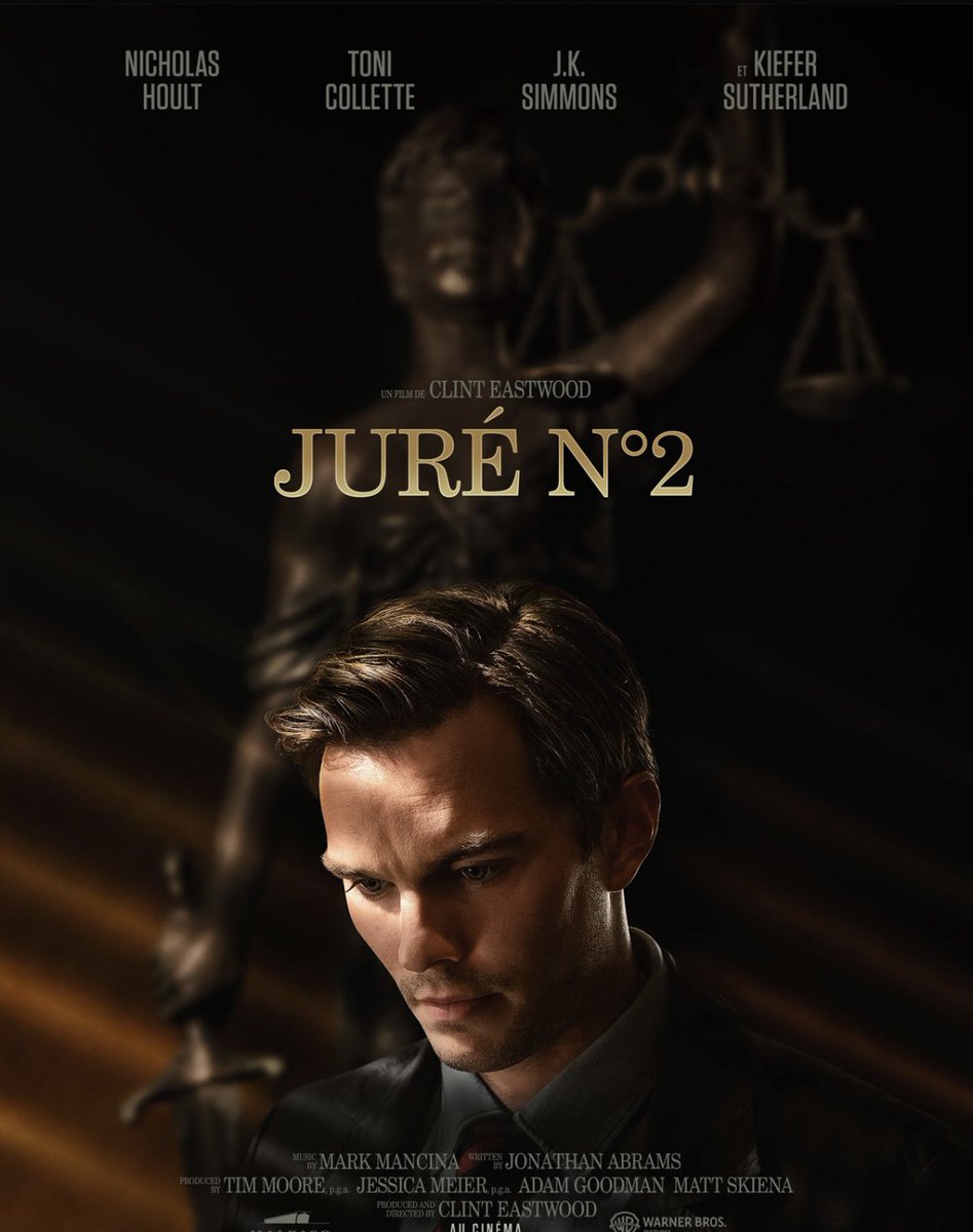 Comment Clint Eastwood à 94 ans et après une carrière si longue, si riche et si exceptionnelle peut il encore nous surprendre et nous offrir avec JURÉ N2 un film aussi abouti et captivant, un film si magistralement orchestré ? 
Le dernier des Géants est encore une fois de retour