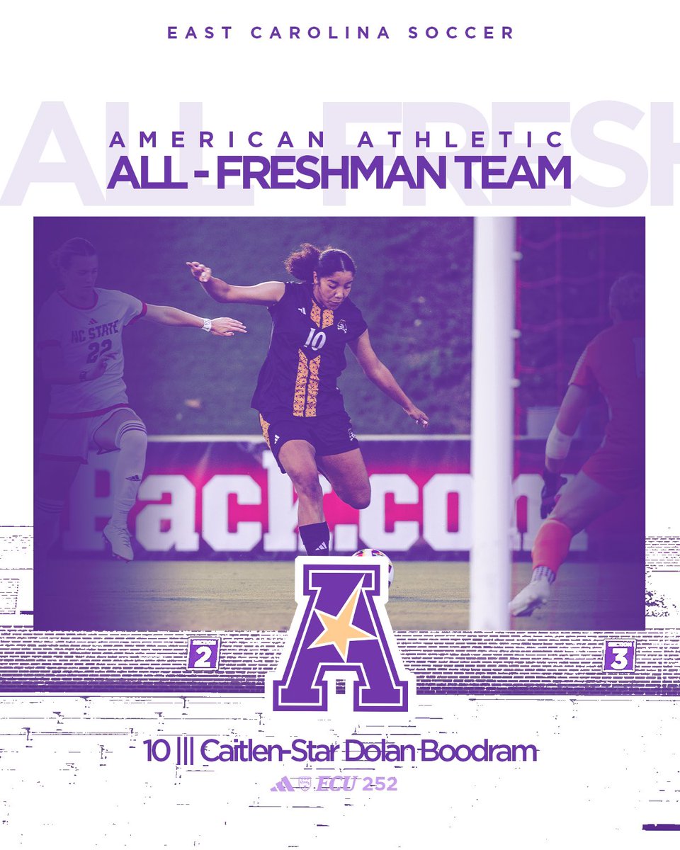 East Carolina Soccer (@ecusoc) on Twitter photo She’s just getting started! 🔥<a href="/StarBoodram/">Caitlen-Star Dolan Boodram</a>
Congratulations on earning a spot on the AAC All-Freshman Team!🏴☠️
#GoPirates
#GoPirates She’s just getting started! 🔥<a href="/StarBoodram/">Caitlen-Star Dolan Boodram</a>
Congratulations on earning a spot on the AAC All-Freshman Team!🏴☠️
#GoPirates
#GoPirates