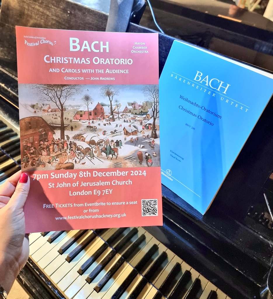 5 weeks until our next concert! 

Bach Christmas Oratorio, plus carols with the audience! Conducted by <a href="/JKAConductor/">𝗝𝗼𝗵𝗻 𝗔𝗻𝗱𝗿𝗲𝘄𝘀</a> and accompanied by the Haydn Chamber Orchestra 

Sunday 8th December, 7pm
<a href="/sjojchurch/">St John of Jerusalem</a> 

Reserve your free tickets: 
eventbrite.co.uk/e/festival-cho…