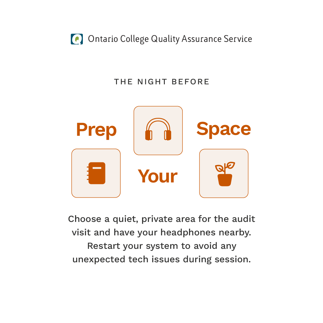 ocqas's tweet photo. Preparing for a virtual audit visit? Here are three essential tips to help you make the most of it: get comfortable with Zoom, set up a focused workspace, and eliminate distractions on the big day.

#OCQAS #QualityAssurance #OntarioColleges #Ontario #education #collaboration https://t.co/tMin7UTHmx