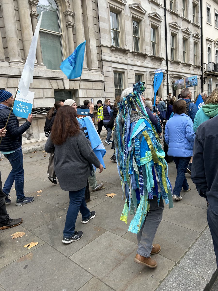 <a href="/MarchforWater/">March for Clean Water</a> today 3 November with <a href="/WomensInstitute/">Women's Institute</a> Love Sharia's Jellyfish umbrella!  And of course the obligatory photo for a few of us beneath the statue of the indomitable Millicent Fawcett
