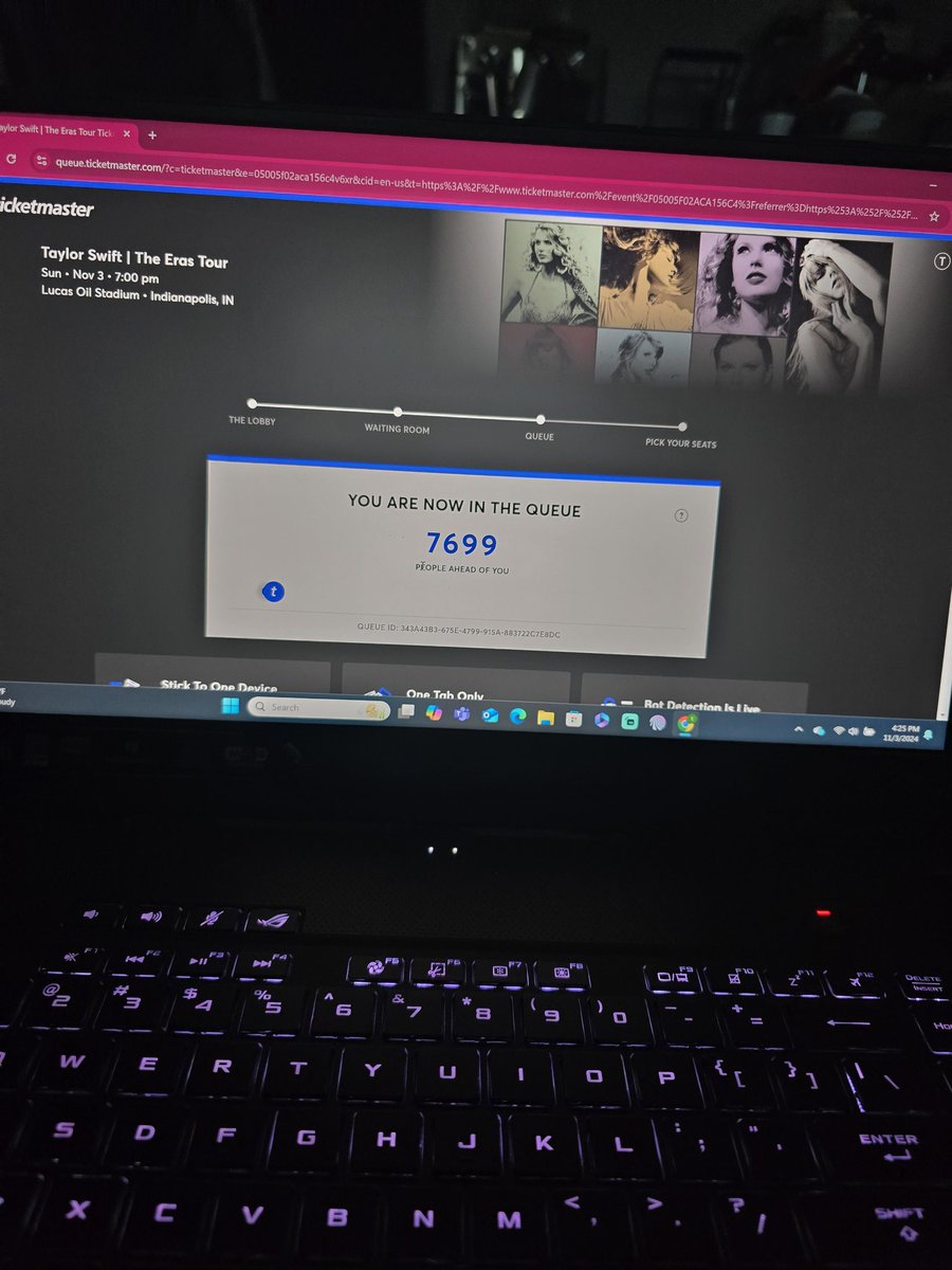CowPrint32's tweet photo. I hate ticketmaster been refreshing for the last hour..had to pee and the queue of course opens now I'm never going to get tickets for my daughter. 😭The lowest I've got is in the 2thousands no sleep..starring at a computer just for bots to get all the tickets #TaylorSwift https://t.co/fJqyGj9SfW