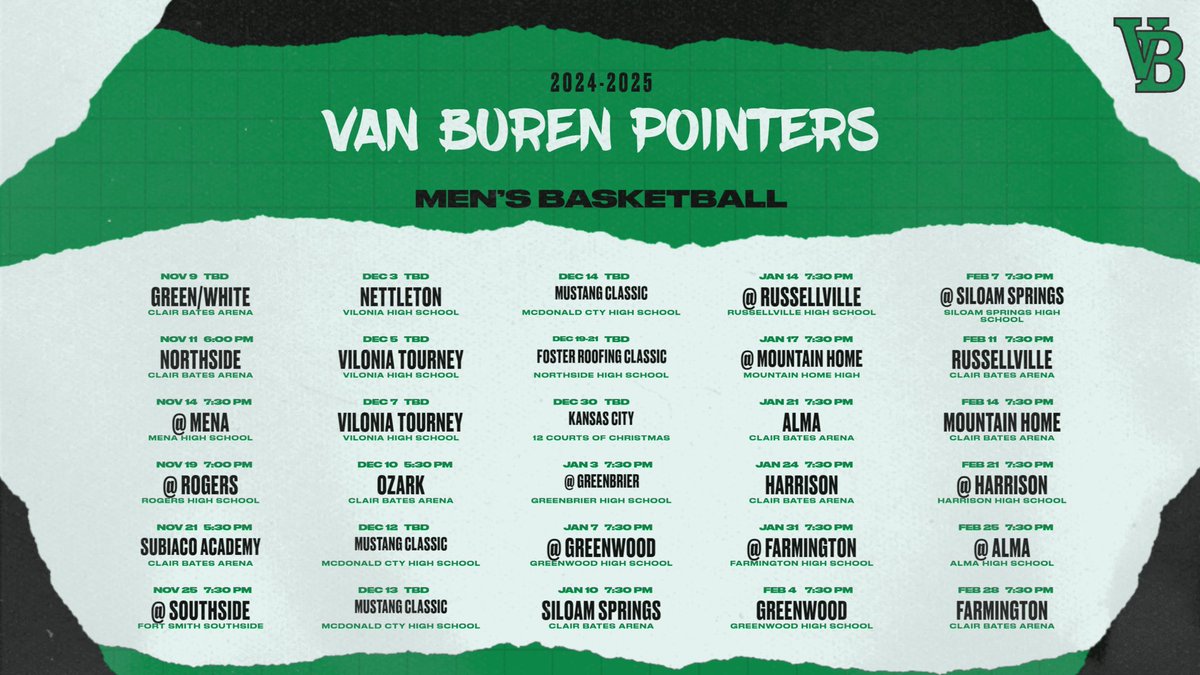 2024-25 Pointer Basketball Schedule

#Pointers