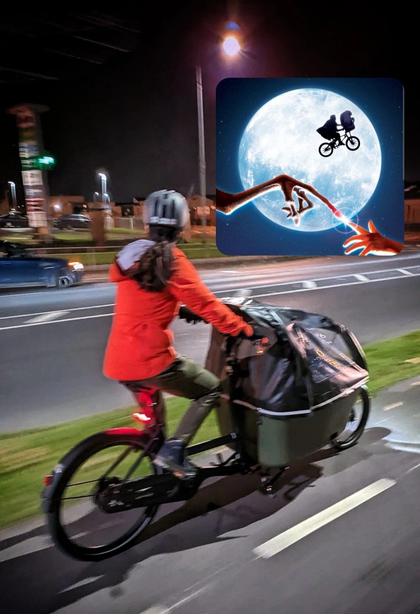 In our Dolly bike, you can carry kids, pets, or even extraterrestrials—because everyone deserves a ride in style! #cargobike #ISCYCLE #bikelife