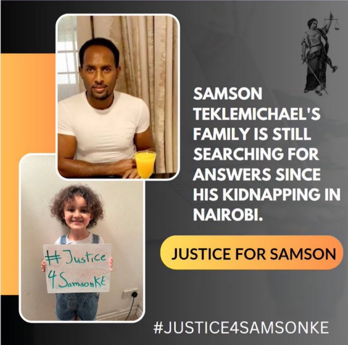 Eyerustg's tweet photo. A father of three abducted in broad daylight, and still no answers. @WilliamsRuto, @rigathi, @hrw @AbiyAhmedAli @StateHouseKenya – justice must prevail. The world is watching. #Justice4SamsonKE #SamsonKE
https://t.co/BCXMCOvv5T… https://t.co/vXmjnqLH7o