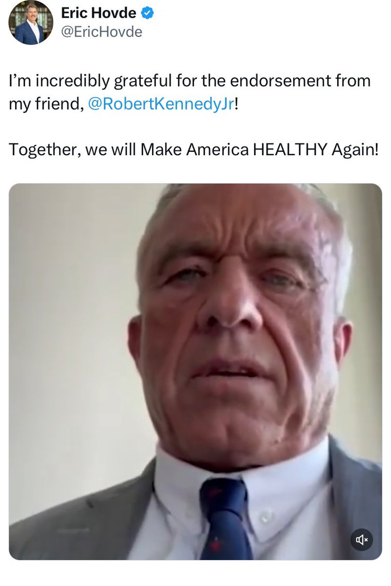 azwolk's tweet image. Are any of us surprised that the one candidate RFK Jr. endorsed is a fellow Southern Californian? With a health care plan that rips Wisconsinites of their coverage?

Send @EricHovde and his bizarre team of Californians back to Laguna on Tuesday. Vote @tammybaldwin #WISen