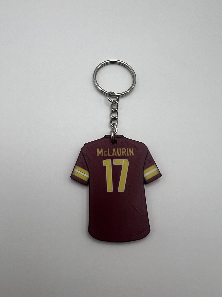 Commandalorian1's tweet photo. @Commanders Win! Let’s do a Giveaway! Winner will get one of each keychain pictured below! Just like, retweet/comment #RaiseHail on this post!! https://t.co/wRmTrqhF4N