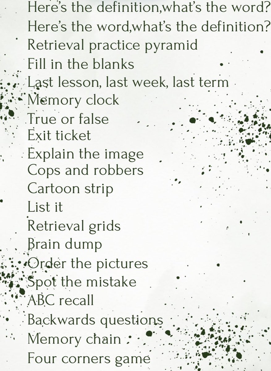 I’ve created an editable PowerPoint with 20+ tried and tested retrieval practice activities/games. They can be edited easily, resized, printed. Job done. Might be a nice go to for ideas. Drop me a dm with your email if you want it and I’ll send it on. 👇🏼👇🏼👇🏼