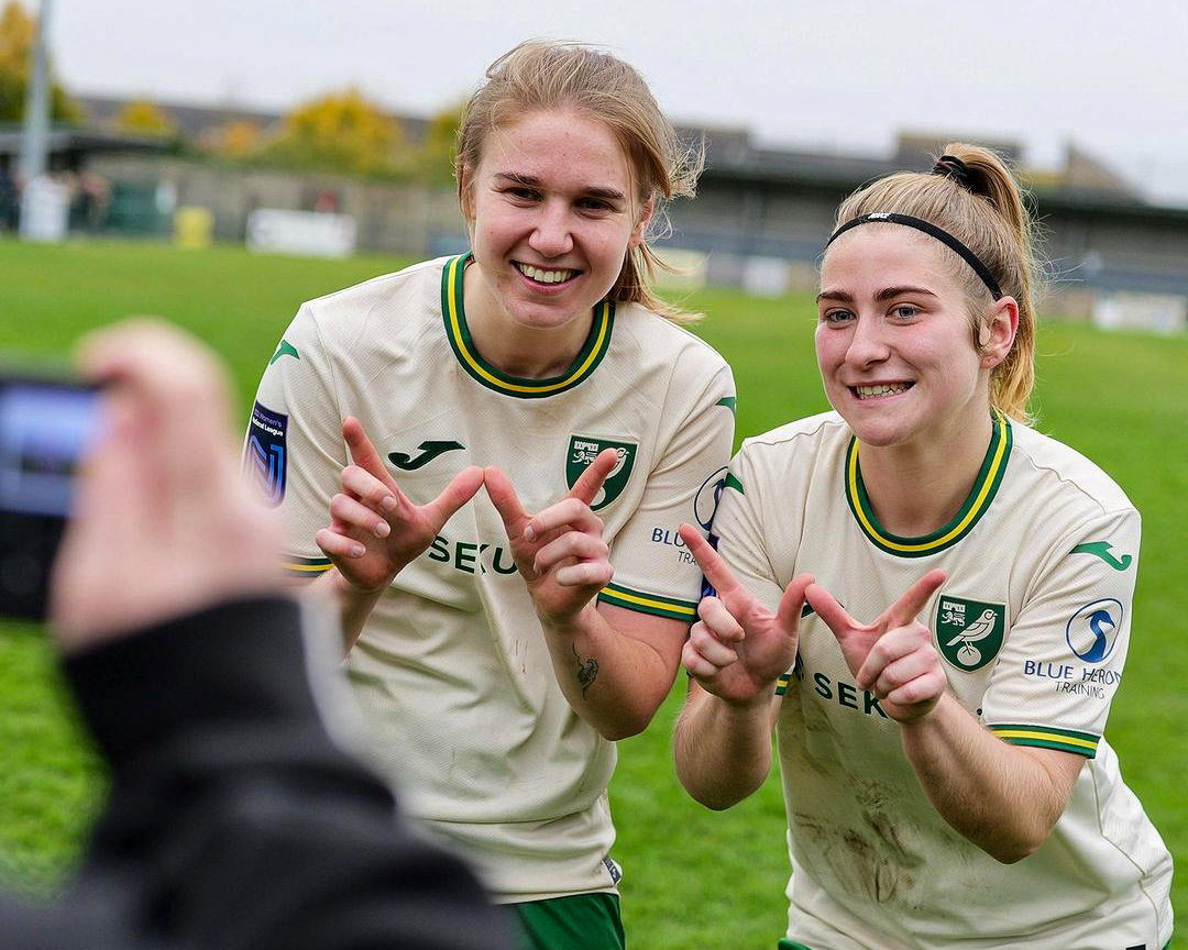 Celebrations all round as <a href="/NorwichCityWFC/">Norwich City Women FC</a> progress into the #AdobeWomensFACup second round proper! 💛