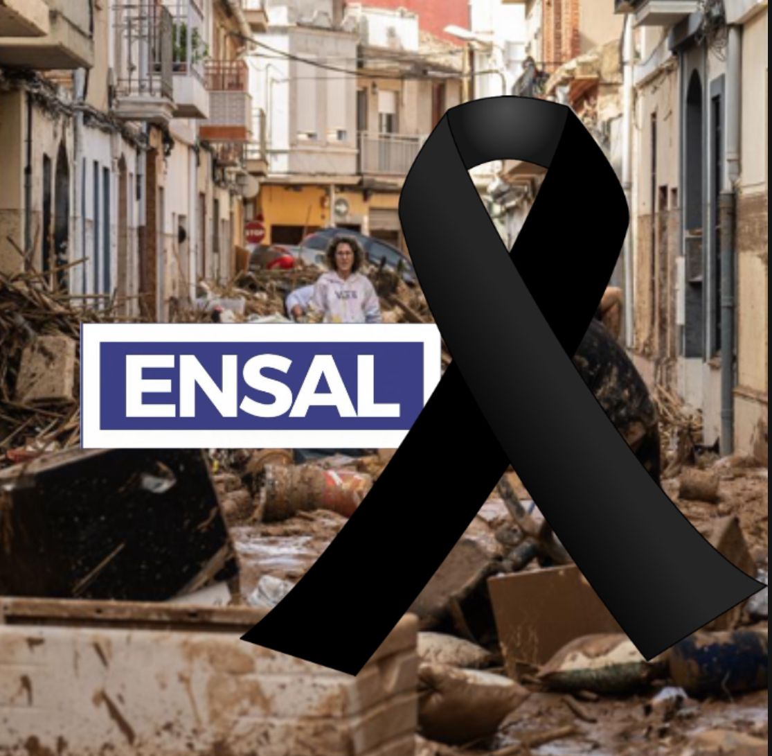 Momentos de tremenda dificultad y profunda tristeza en los que todos los trabajadores de ENSAL queremos mostrar nuestra consternación y solidaridad con los afectados. Un fuerte abrazo desde #Salamanca. 

#DANA #DanaValencia #DanaEspaña #Valencia #Solidaridad