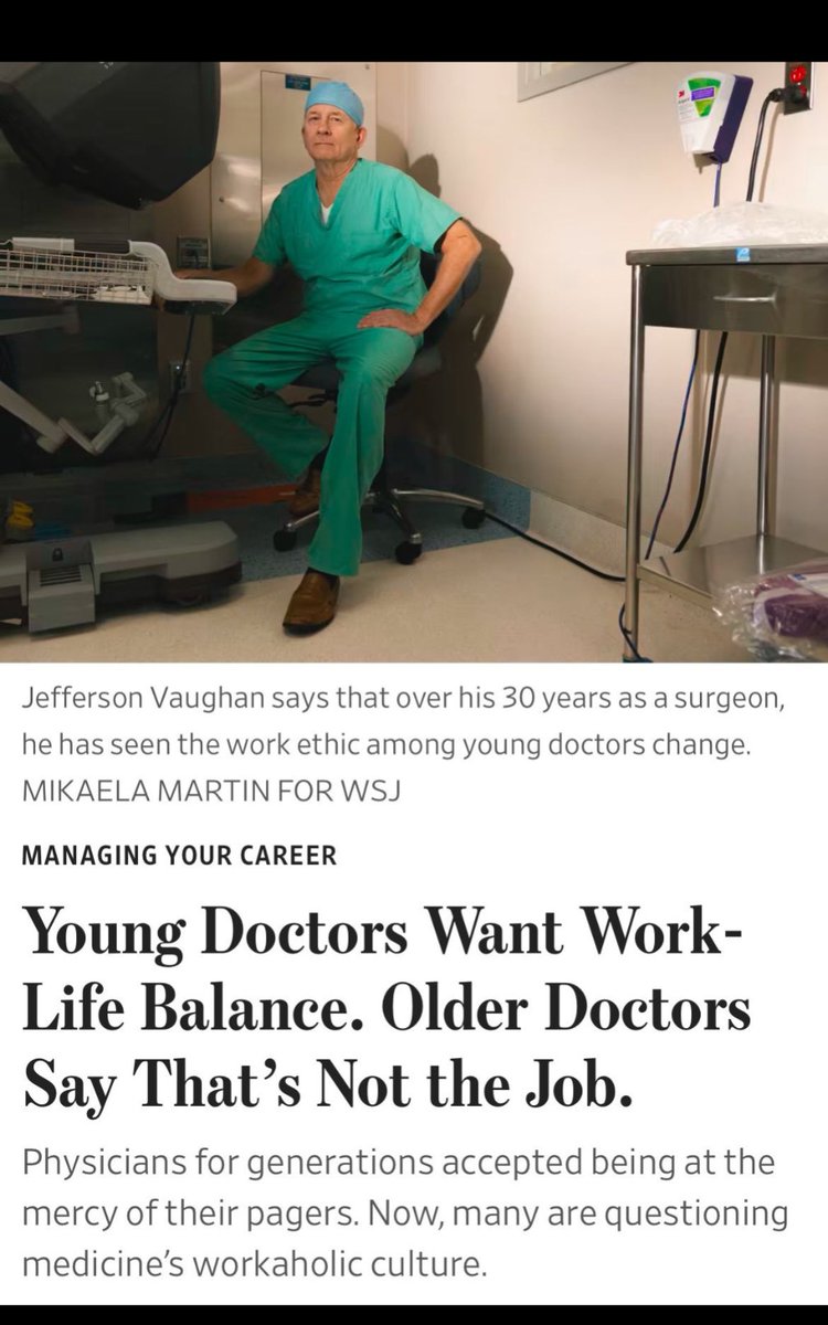 There is a balance. We worked too many hours but some (not all, nor even most) young doctors want to bounce early and seem uninterested in learning. The profession talks endlessly about wellness but not how to improve our practice. Workaholic is bad but so is lazy.