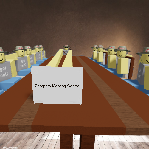 ProjectRootRBLX's tweet photo. its been a while, but i found more stuff

so i kinda forgot to mention the campers had other groups aside from the main one, these being "Root Campers" and "Campers Meeting Center"

these are the logos they used

[NOTE: Campers Meeting Center is a HQ Recreation, the og is lq] https://t.co/5Cg5yqR2O6