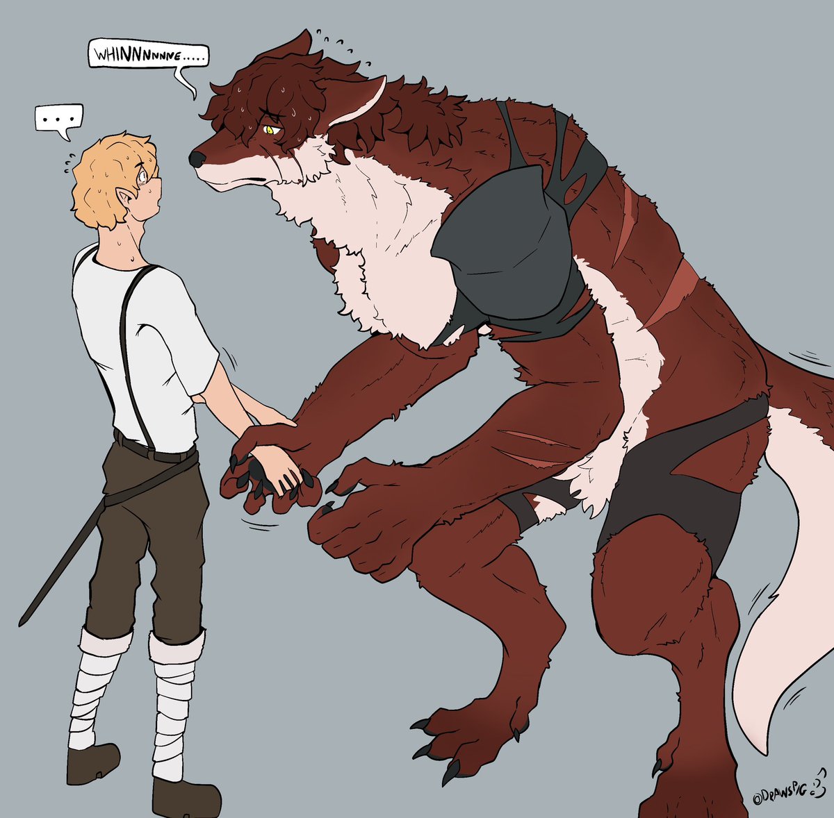 rkgk: wanted to draw bipedal werewolf Anne 🐺💦