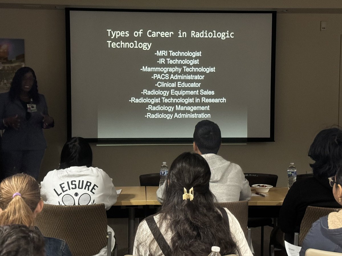 JudyYeeMD's tweet photo. A wonderful collaboration bringing in local #Bronx high school students. We toured CT, US, mammography and x-ray.  Terrific speakers- Dr. Norain #radres, @BeydeNatasha , nursing and Catherine Estrampes. @MontefioreNYC @EinsteinMed #HealthEquity https://t.co/EpsWHo0Rj6