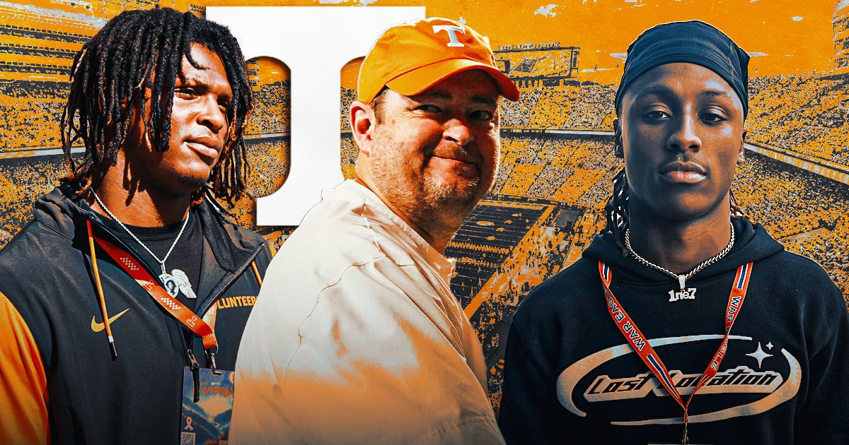 Rivals's tweet photo. Tennessee's victory over Kentucky raised its stock with plenty of blue-chip prospects that were in attendance, per @SWiltfong_🍊

“The atmosphere was amazing and the coaching staff recruiting me hard is catching my eye.”

Read: https://t.co/XUGDd0jHSm https://t.co/wEVj2yrxUX