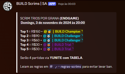 BUILD Scrims | SA tweet media