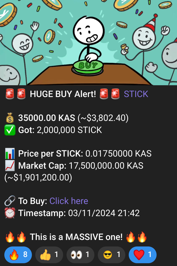 BockTor_crypto's tweet image. Probably nothing 😎

#StickWithSTICK #KRC20 @stickonkas #Kaspa