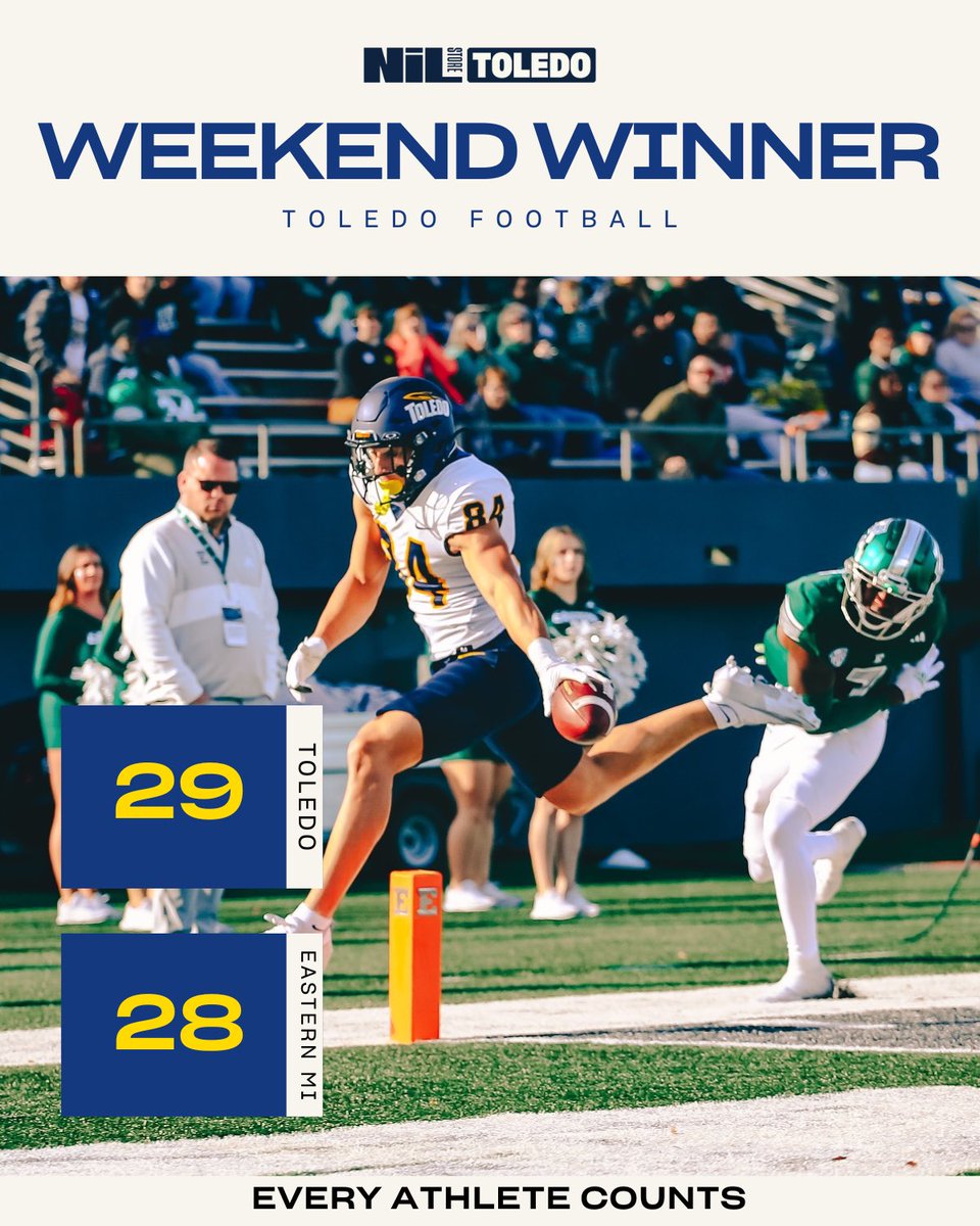 toledonilstore's tweet photo. Huge win for @ToledoFB yesterday โผ๏ธ
29-28
#toledofb #utrockets #mac https://t.co/sIjebwM8Jr