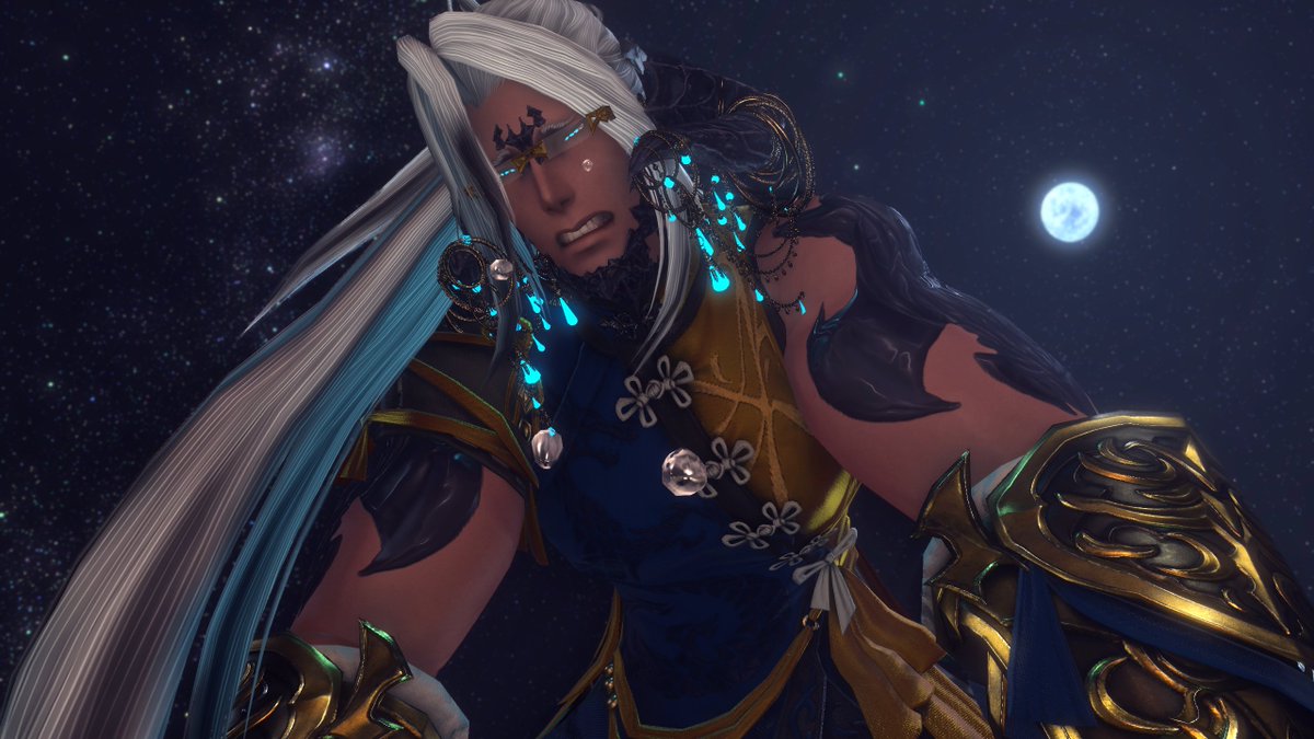 Even the strongest of Steppe Warriors can succumb to sorrow.

The Dusk Mother watches over and embraces him as he gives in to his emotions.

#EorzeaPhotos | #Au_Ra | #Xaela