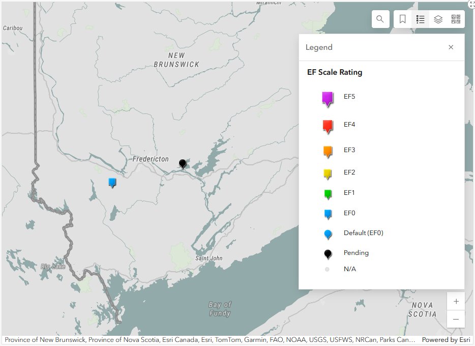The NTP has confirmed a 2nd weak late-season tornado in New Brunswick on Nov 1. Video of the tornado was taken from Sheffield (ENE of the 1st tornado near Harvey) with minor damage reported. An NTP survey will be conducted on Tuesday.

Details: uwo.ca/ntp/blog/2024/… #NBstorm