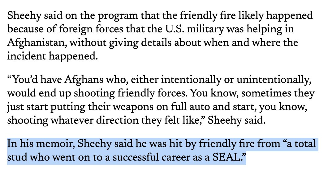 mo_robz's tweet photo. Amazingly, Tim Sheehy has been caught in a NEW lie about the gunshot wound.
Sheehy used to claim he was shot by a fellow Navy SEAL, who he described as a "total stud." But in the Megyn Kelly interview, he claimed he was shot by an Afghan ally.
#mtpol #mtsen https://t.co/juuBD7jgY2