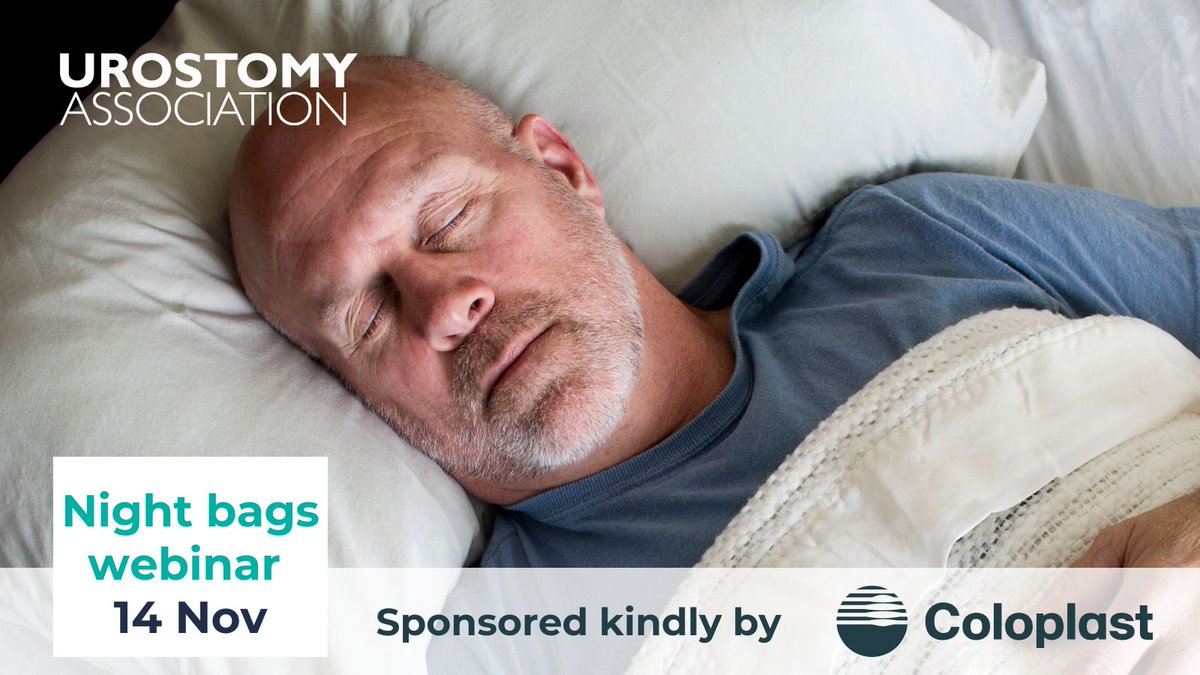 Urostomy Association (@urostomyassn) on Twitter photo Getting a good night’s sleep is not always straightforward if you're living with a #urostomy. So do come along to our ‘Ask the Experts’ webinar on Thu 14 Nov (7pm) for hints and tips about night bags. Kindly sponsored by <a href="/Coloplast_UK/">Coloplast UK & Ireland</a>. shorturl.at/fUpmc Getting a good night’s sleep is not always straightforward if you're living with a #urostomy. So do come along to our ‘Ask the Experts’ webinar on Thu 14 Nov (7pm) for hints and tips about night bags. Kindly sponsored by <a href="/Coloplast_UK/">Coloplast UK & Ireland</a>. shorturl.at/fUpmc